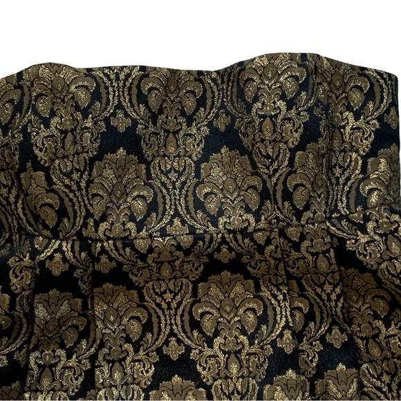 New! Michael Kors brocade empire strapless bubble mini dress, gold and black, 2P - Picture 4 of 7